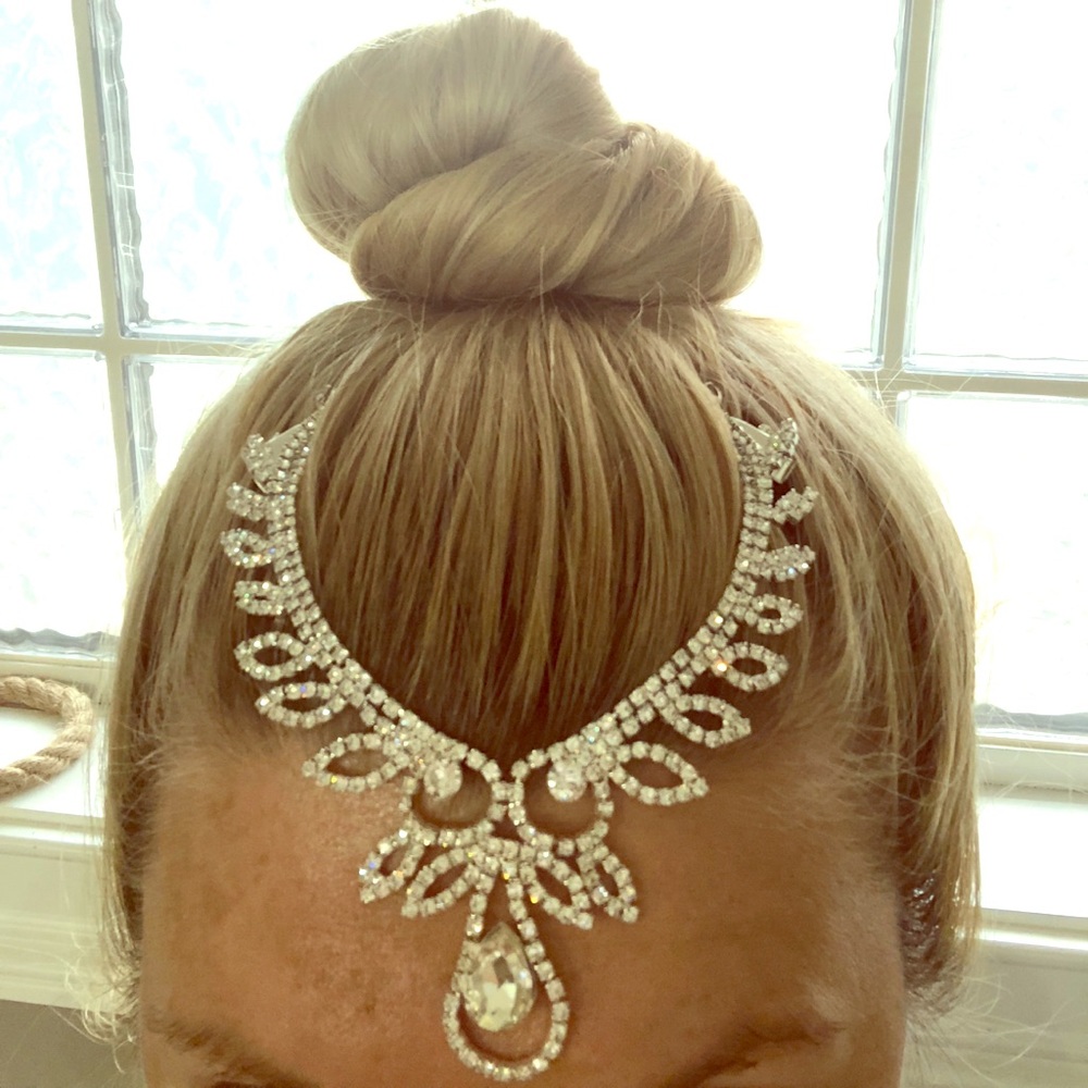 Kardashian boho wedding tiara hair jewelry clip